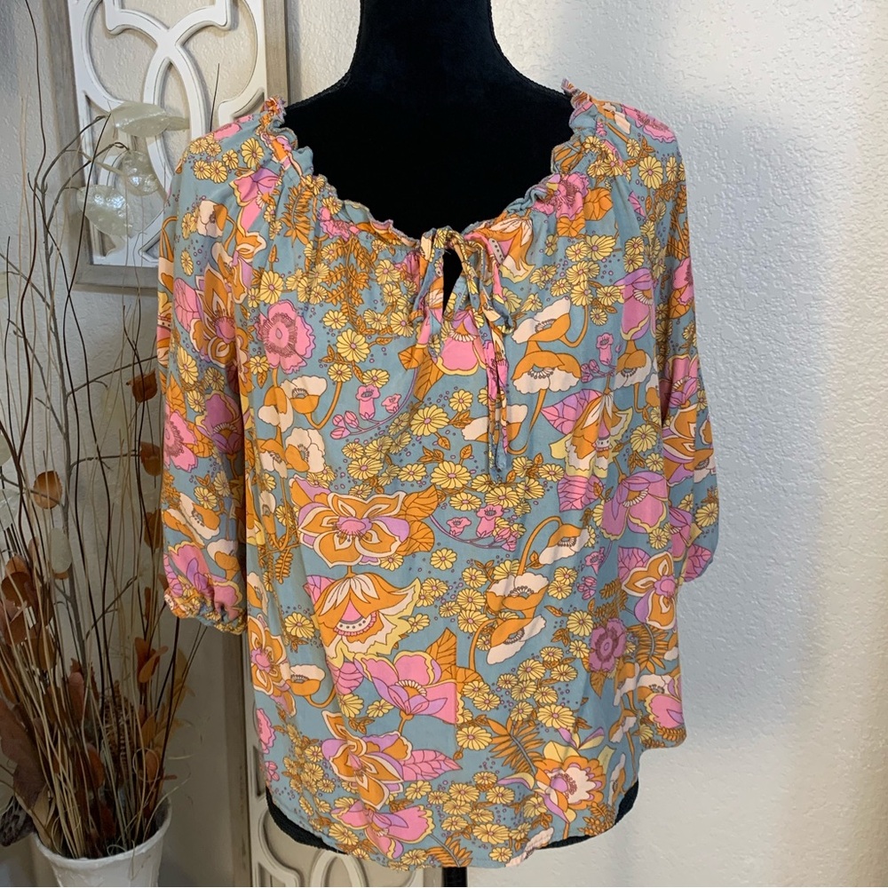Hapsho floral Blouse shirt top